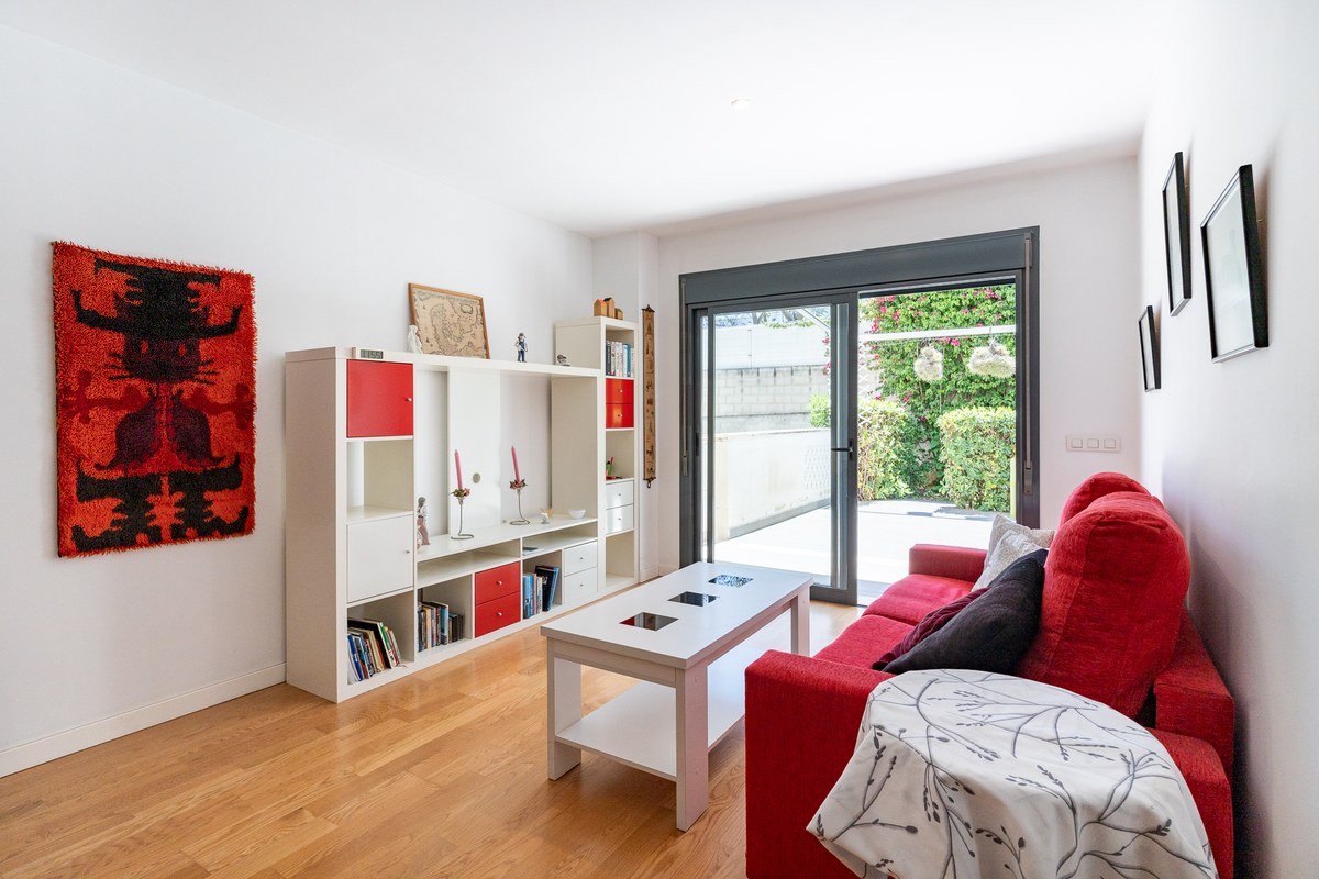 13-living-room-shelving-terrace-doors-1200×800 El Jardín — Garden Apartment in Son Rapinya
