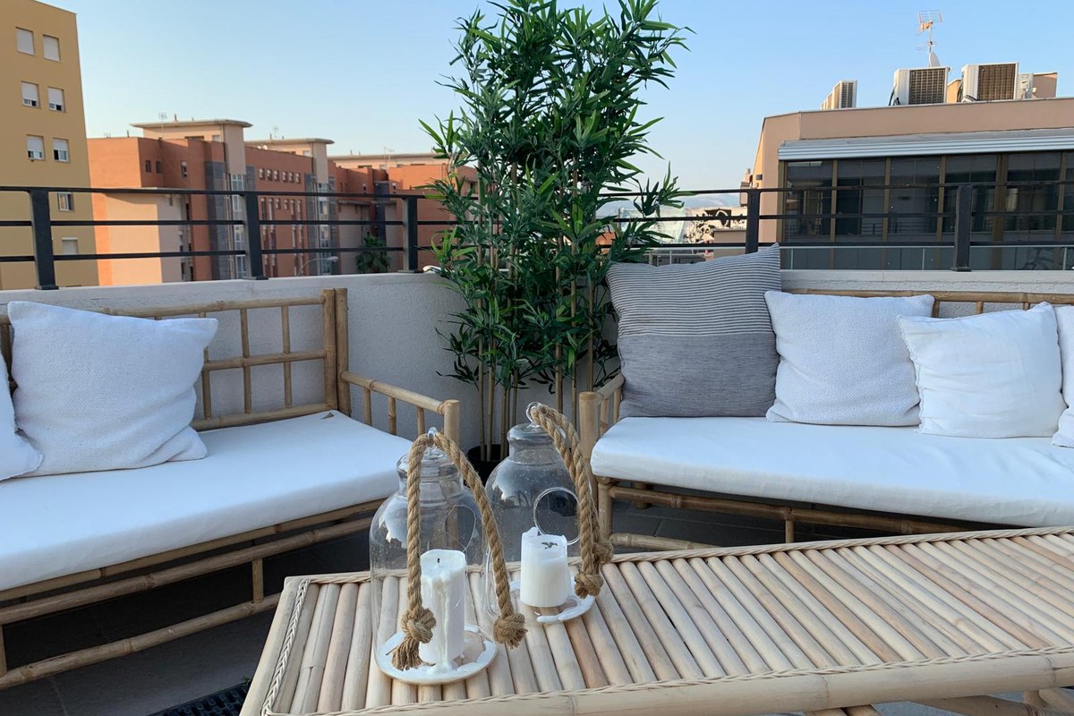 Terrace lounge at sunset