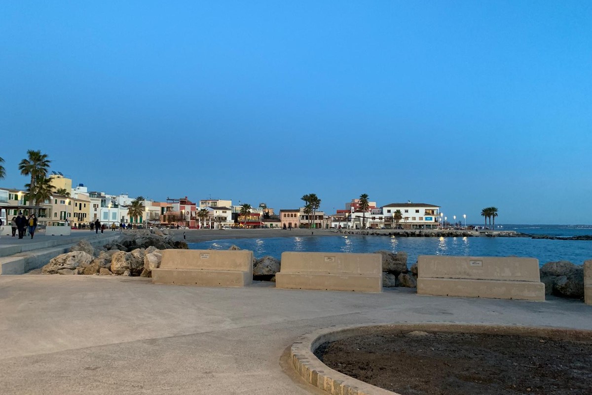 Portixol and Es Molinar seafront, beach and sea