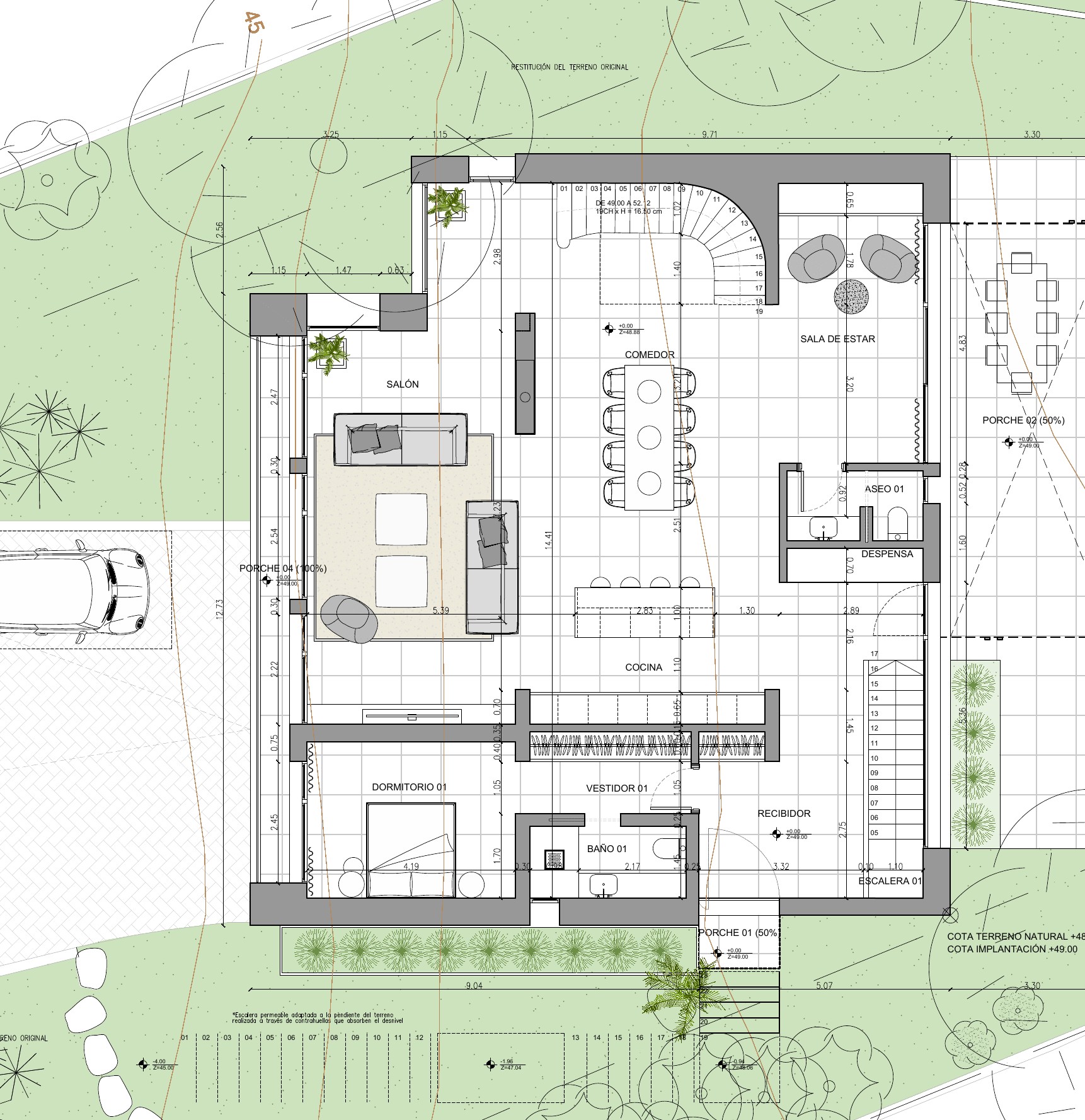 Villa Cabrera ground floor plan