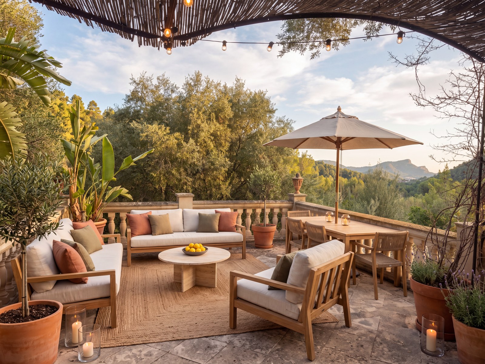Lounge on the balustrade terrace — visualisation