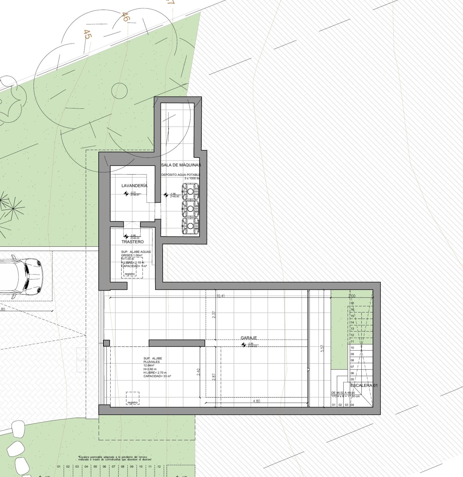 Villa Cabrera basement floor plan