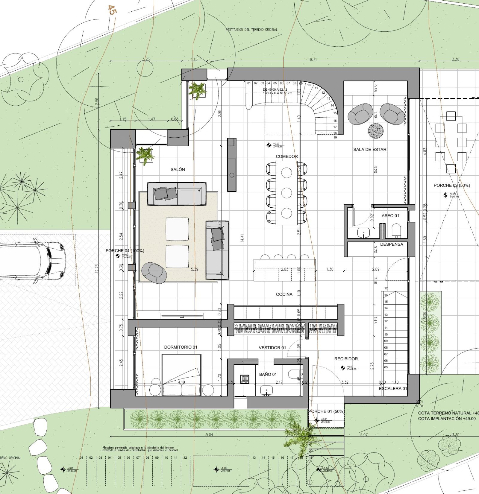 Villa Cabrera ground floor plan