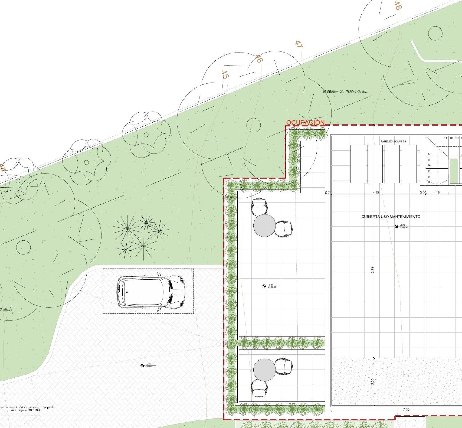 Villa Cabrera rooftop terrace plan