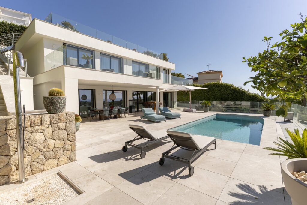 Loungers by the pool